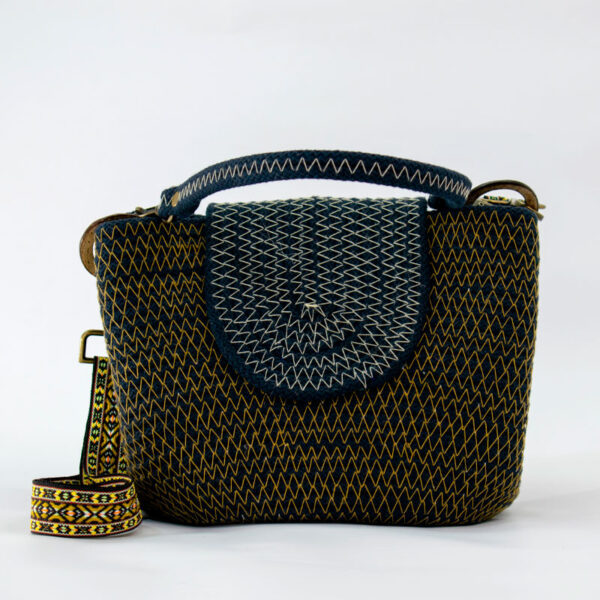 Carteras Luna Coco Raymi Negro Amarillo - Imagen 3
