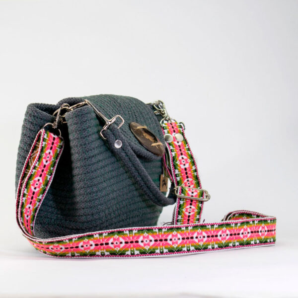 Carteras Luna Coco Raymi Gris Rosado - Imagen 2
