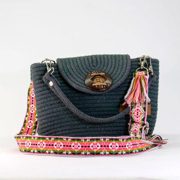 Carteras Luna Coco Raymi Gris Rosado - Imagen 4